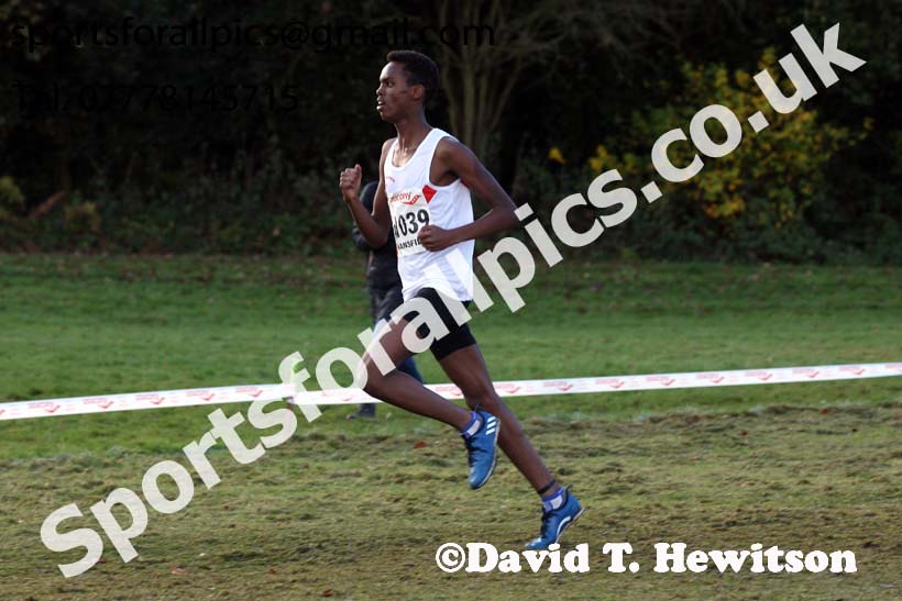 Boys under-15s National Cross Country Relay, Berry Hill Park, Mansfield. Photo:  David T. Hewitson/Sports for All Pics